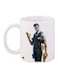 Printed Ceramic Coffee Mug White/Black/Yellow