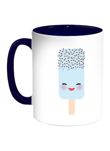 Cartoon Ice Cream Printed Coffee Mug Blue/White/Red 11ounce