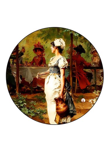 Vintage Art Printed Fridge Magnet Multicolour