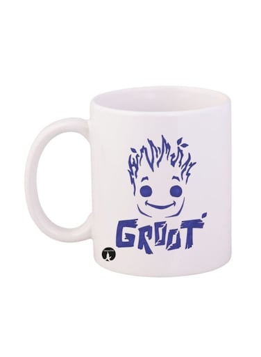 Groot Printed Mug White/Blue 12ounce
