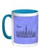 Vienna Printed Coffee Mug Blue/White/Black 11ounce