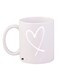 Heart Printed Coffee Mug White 11ounce