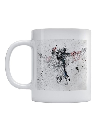 Dancing Printed Mug White/Black/Red