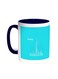 Abstract Drawing - Dubai Towers Printed Coffee Mug Blue/White 11ounce