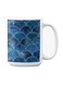 Premium Printed Ceramic Coffee Mug White/Blue 350ml
