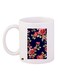 Flower Printed Coffee Mug White/Red/Blue 11ounce