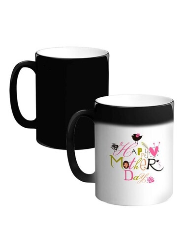 Happy Mother Day Printed Magic Coffee Mug White/Green/Pink 12ounce