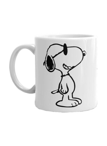 Snoopy Printed Mug White/Black