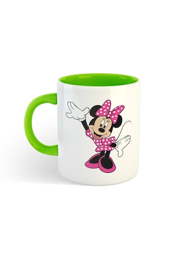 Minnie Mouse Printed Mug White/Green