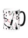 Makeup And Fashion Printed Coffee Mug White Black 11 ounce
