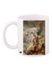 Floral Printed Coffee Mug White/Brown/Pink 11ounce