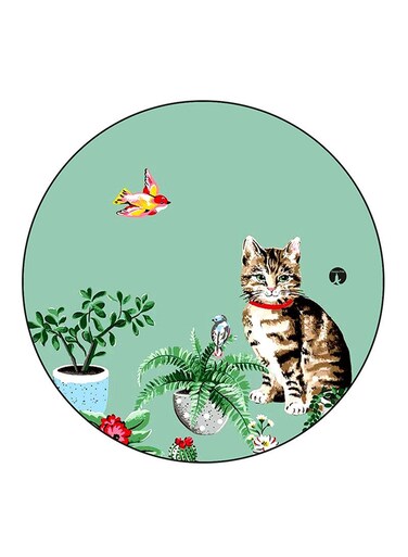Cat Printed Fridge Magnet Multicolour