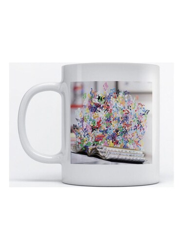 Mug Musical Notes for Coffee and Tea White