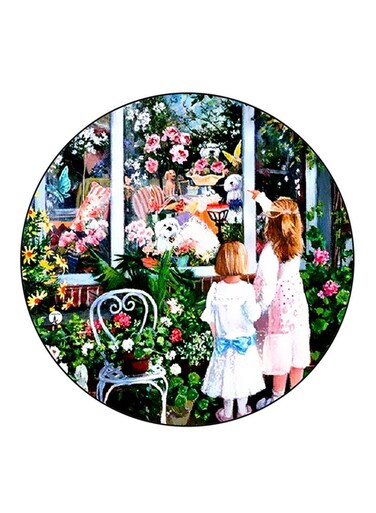 Vintage Art Printed Fridge Magnet Multicolour