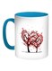 Printed Coffee Mug Turquoise/White/Black