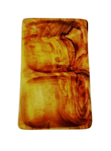Designer Dish Plate Brown/Yellow 22cm