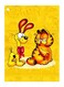 Garfield Printed Decorative Plate Yellow/Red/Brown 20x15cm