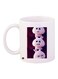 Cartoon Printed Coffee Mug White/Blue/Pink 11ounce