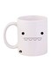 Funny Face Printed Mug White/Black 12ounce