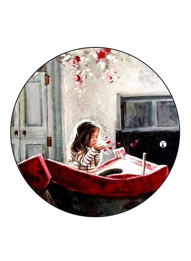 A Girl Printed Fridge Magnet Multicolour