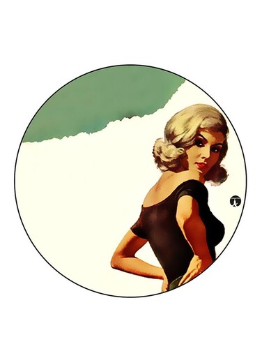 Vintage Art Printed Fridge Magnet Round Multicolour