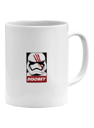Darth Vader Disobey Printed Mug White/Black/Red