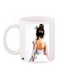 Girl Printed Coffee Mug White/Beige/Black 11ounce