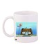 Printed Coffee Mug White/Blue/Brown 11ounce