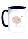 Birds On A Tree Printed Coffee Mug Blue/White/Pink 11ounce