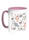 Cartoon Drawings - Rabbits Printed Coffee Mug White Pink 11ounce