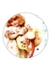 Vintage Art Printed Fridge Magnet Multicolour