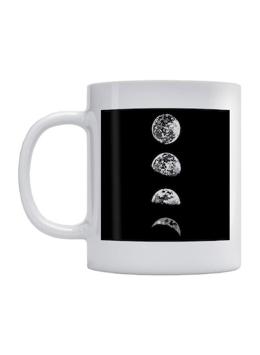Moon Phases Printed Mug White/Black