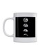 Moon Phases Printed Mug White/Black