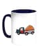 Transportation Car Printed Coffee Mug White/Blue 11ounce