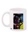 Cartoon Printed Coffee Mug White/Blue/Green 11ounce