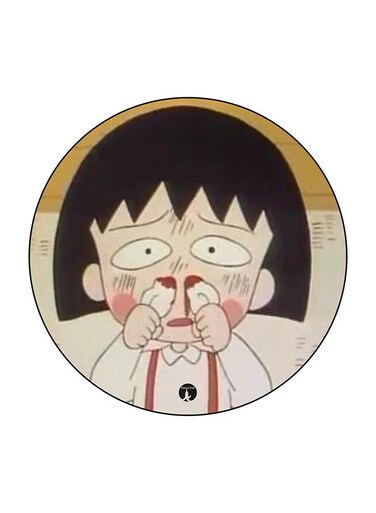 Cartoon Printed Fridge Magnet Multicolour 5.5 x 5.5cm