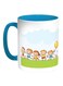Happy Eid Printed Coffee Mug White/Green/Blue 325ml