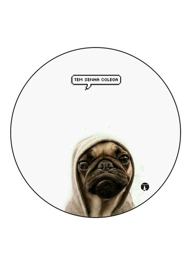 Dog Printed Fridge Magnet Round Multicolour