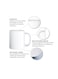 RYN&reg; Printed Ceramic Coffee Mug Gift for Coffee and Tea Lovers 11 Oz alphabet Z