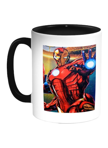Iron Man Printed Coffee Mug Black/White/Red