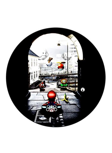 The Video Game Super Mario Printed Fridge Magnet Round Multicolour