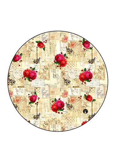 Flower Printed Fridge Magnet Multicolour 5.5 x 5.5cm