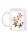 Floral Printed Coffee Mug White/Pink/Green 11ounce