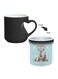 Romantic - Classic Printed Magic Coffee Mug With Inner Heart Handle Black 11ounce