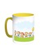 Happy Eid Printed Coffee Mug Yellow/White 11ounce