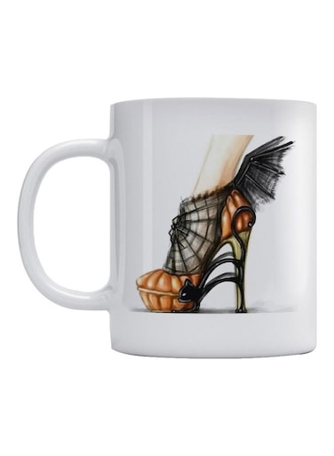 Spider Shoes Printed Mug White/Black/Brown