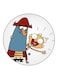 Cartoon Printed Fridge Magnet White/Blue/Red 5.5cm