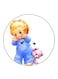 Baby Printed Fridge Magnet Round Multicolour