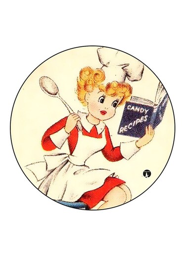 Vintage Art Printed Fridge Magnet Multicolour