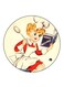 Vintage Art Printed Fridge Magnet Multicolour